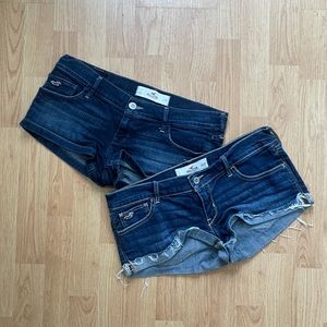 set of 2 Hollister denim short shorts